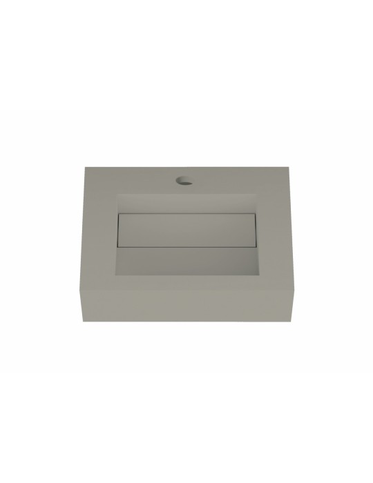 Lavabo suspendu design en résine minérale ARIELLE