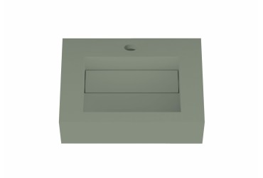 Lavabo suspendu design en résine minérale ARIELLE 2