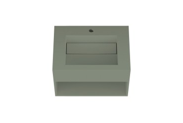 Lavabo suspendu design en résine minérale ARIANNE 2