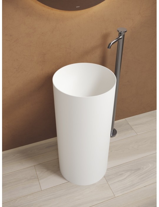 Lavabo colonne design en résine minérale SUN