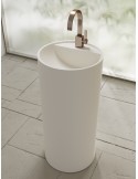 Lavabo colonne design en résine minérale SUN