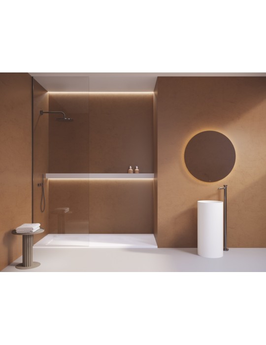 Lavabo colonne design en résine minérale SUN