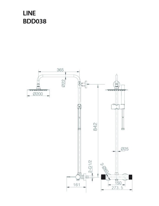 Ensemble de douche Line
