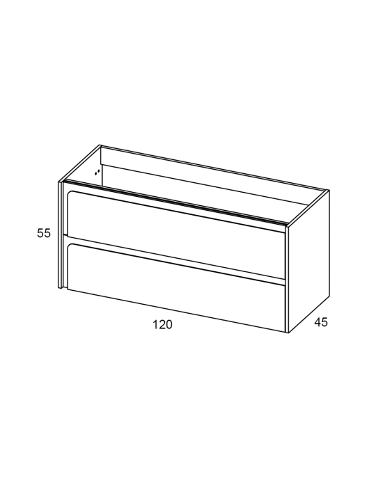 Meuble INDIGO intérieur ALISO 120 cm GAUCHE